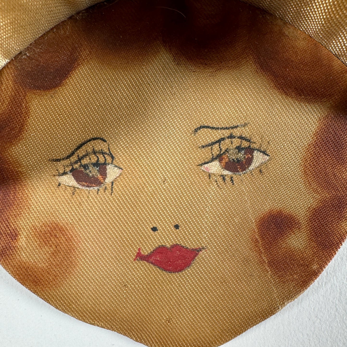 Vintage Silk Pin Cushion Head with Hat