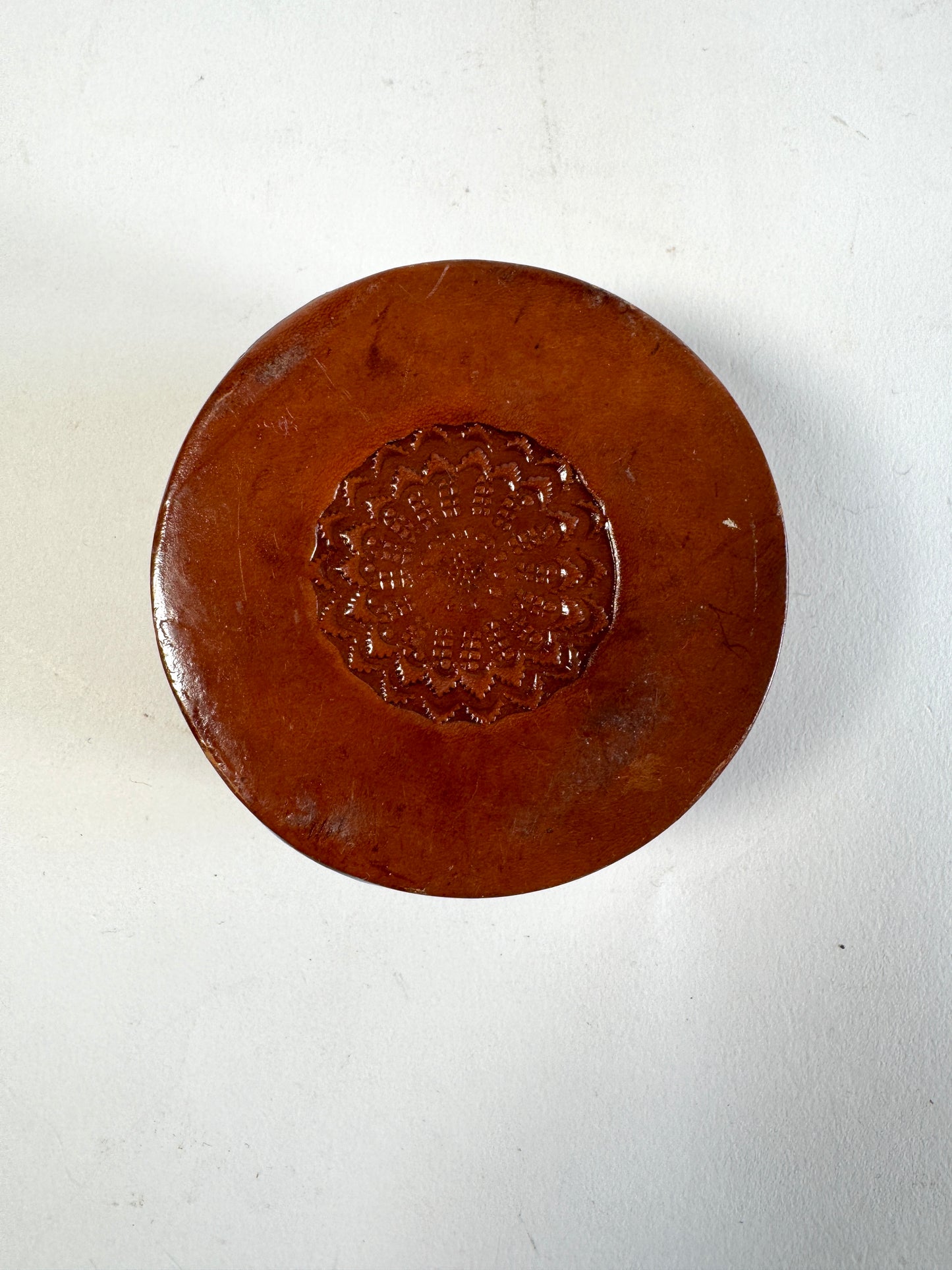 Vintage Hand Tooled Leather Box