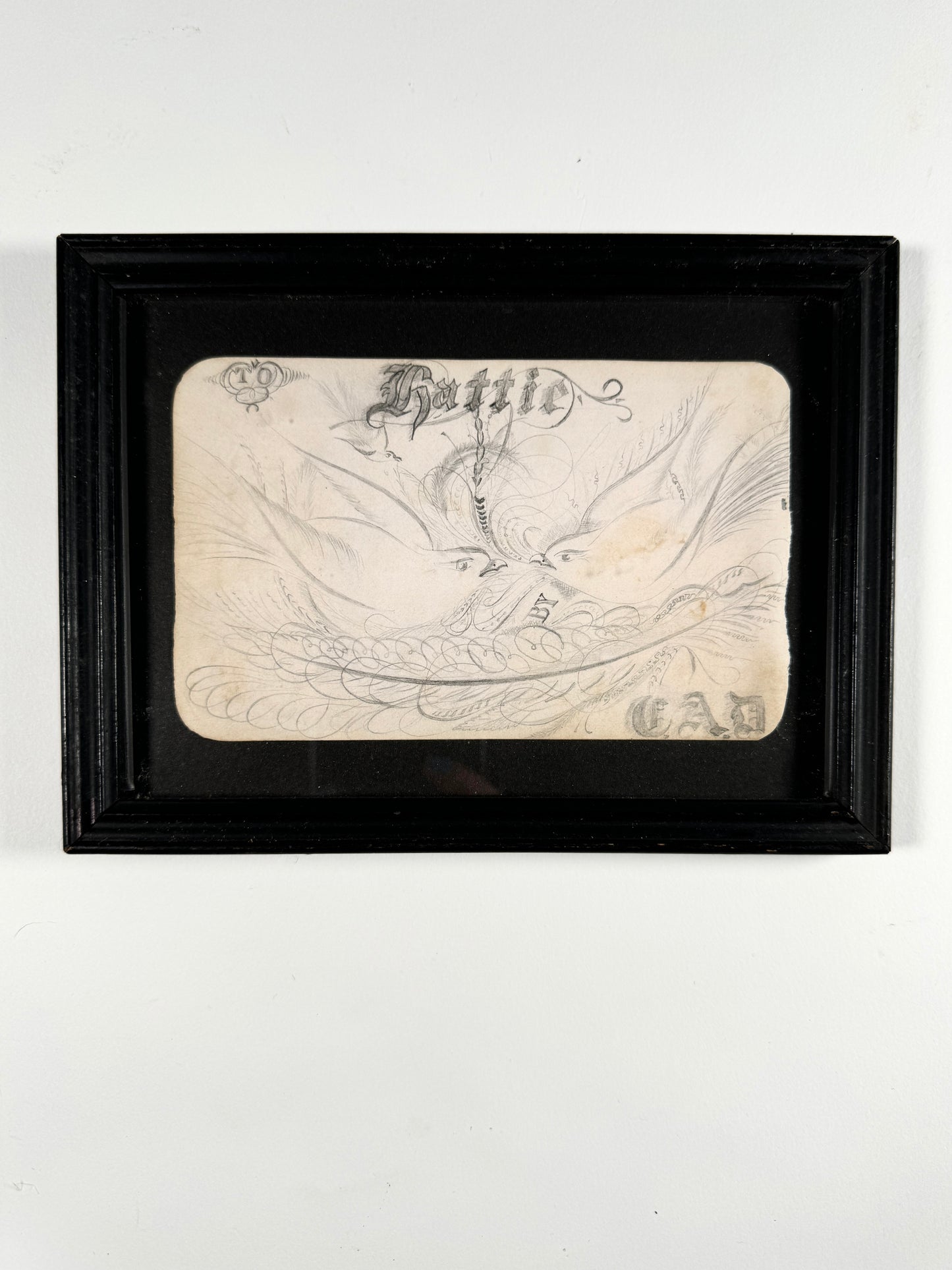 Hattie Pencil Drawing LoveBirds "Hattie"