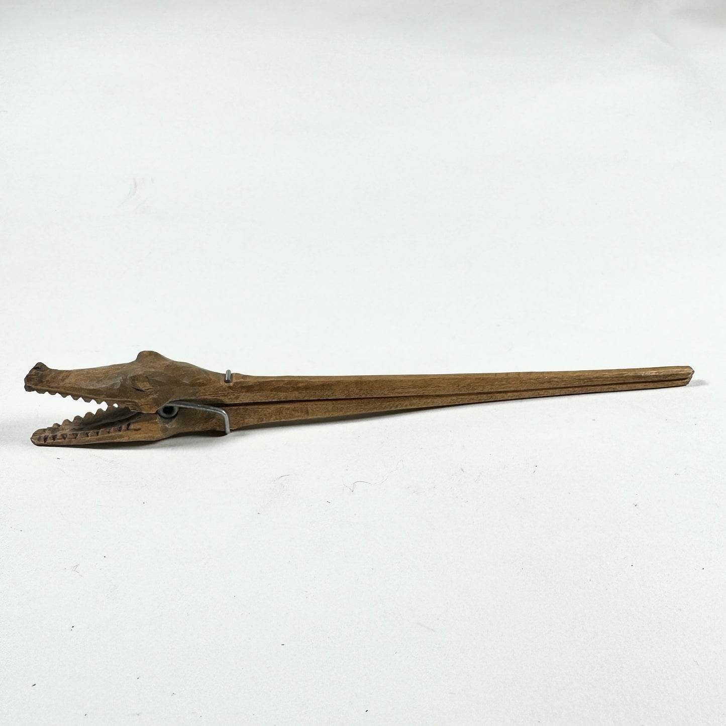 Vintage Folk Art Alligator Wood Glove Stretcher