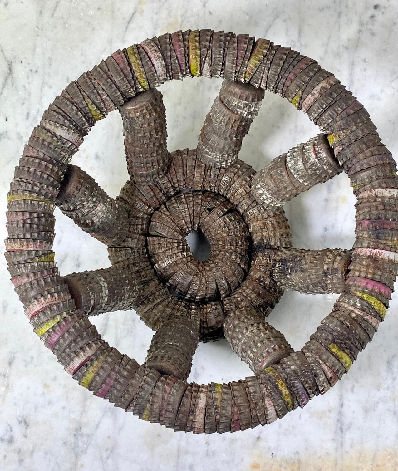 Bottle Cap Tramp Art Bowl