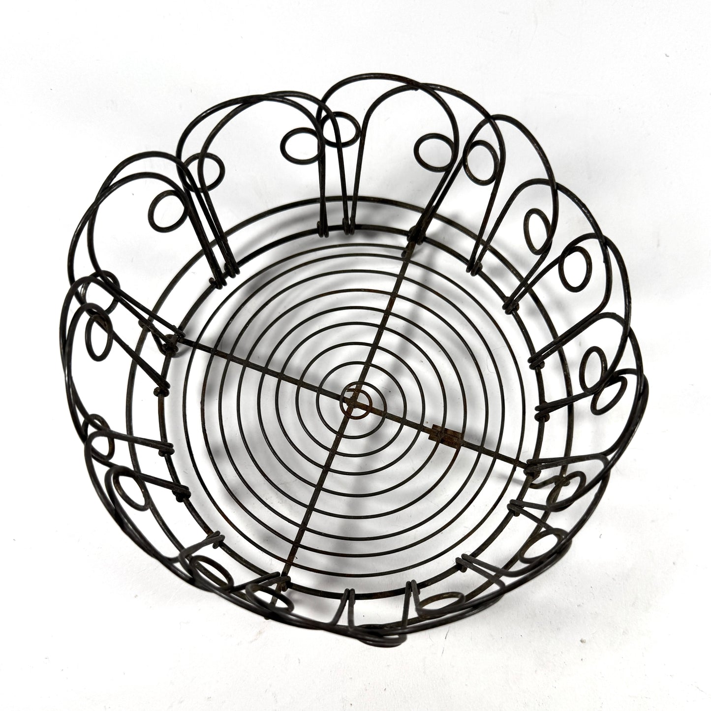 Antique Folding Wire Basket