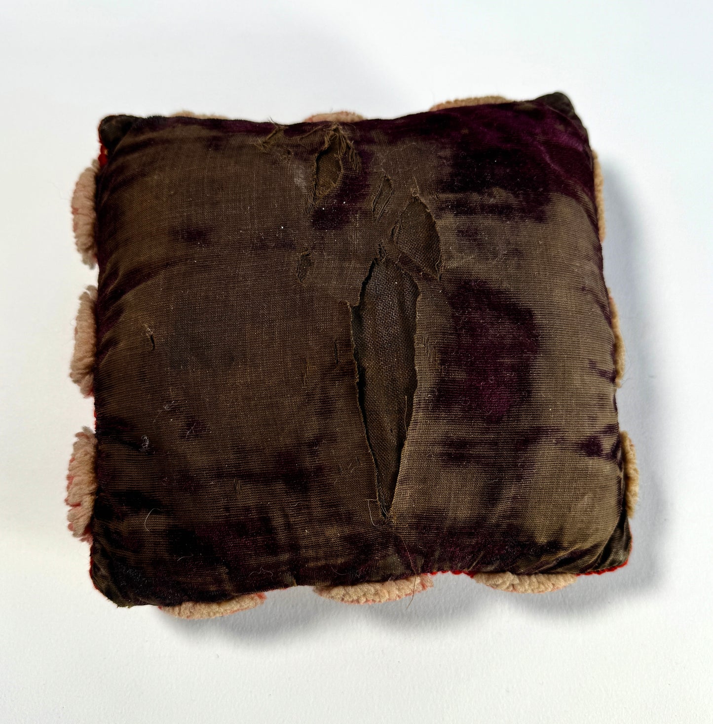 Vintage Victorian Folk Pin Wool Cushion Mennonite