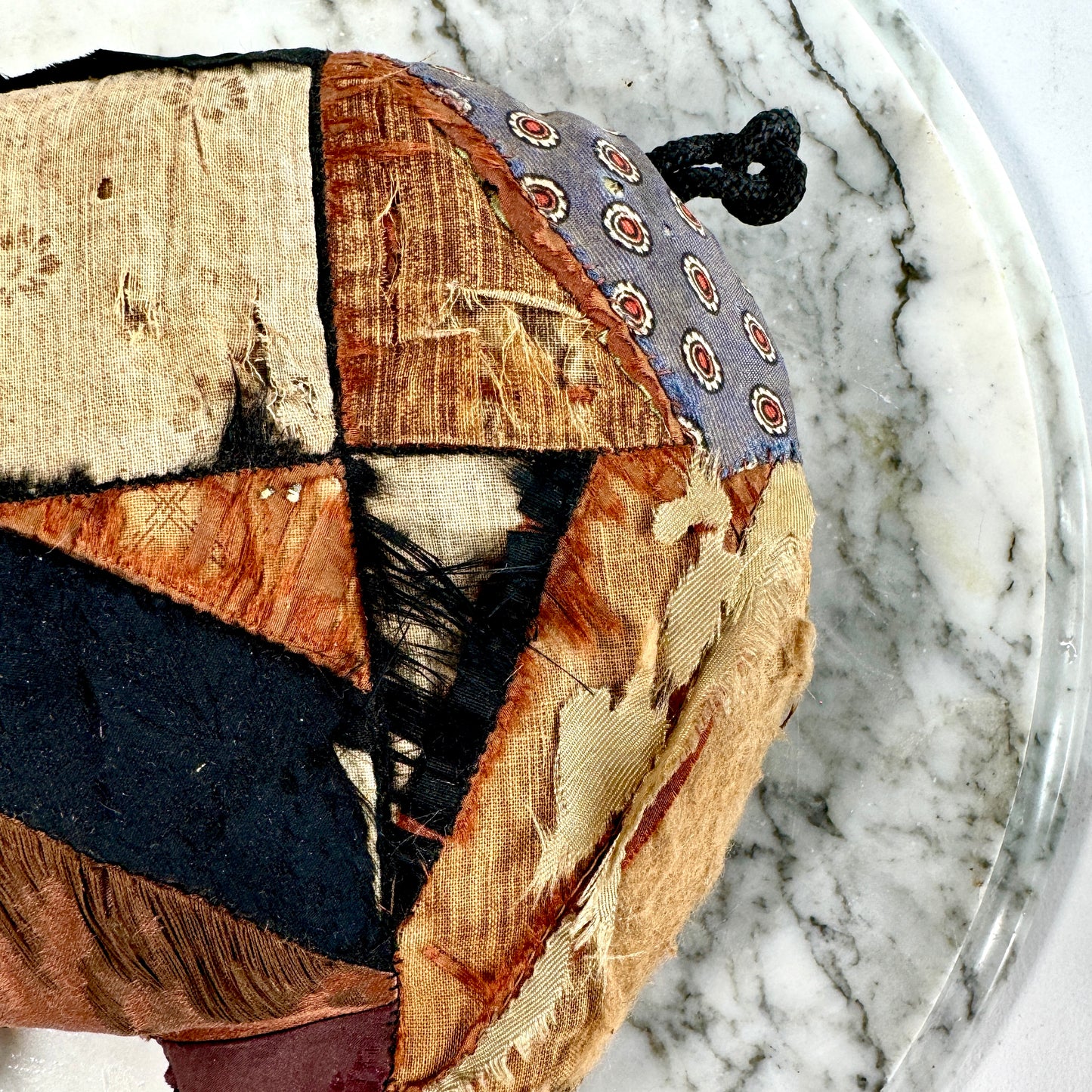 Folk Art Crazy Quilt Stuffed Pig Pillow