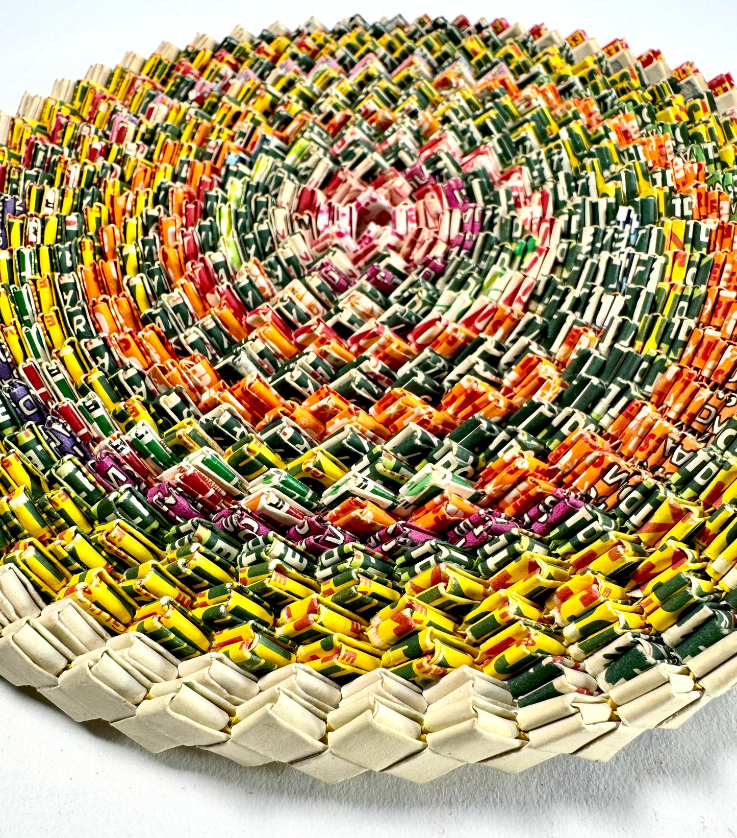 Vintage Gum Wrapper Paper Chain Trivet | Coil