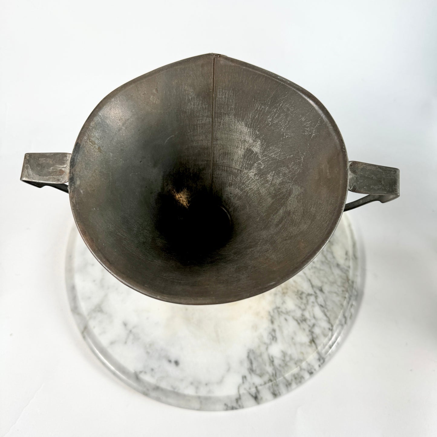 Unusual Vintage Folk Art Double Funnel Cup with Spoons