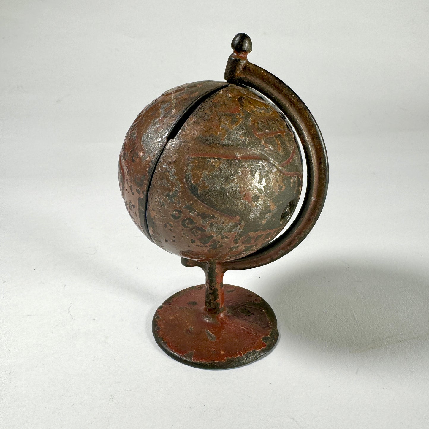 Antique Metal Spinning Globe Bank
