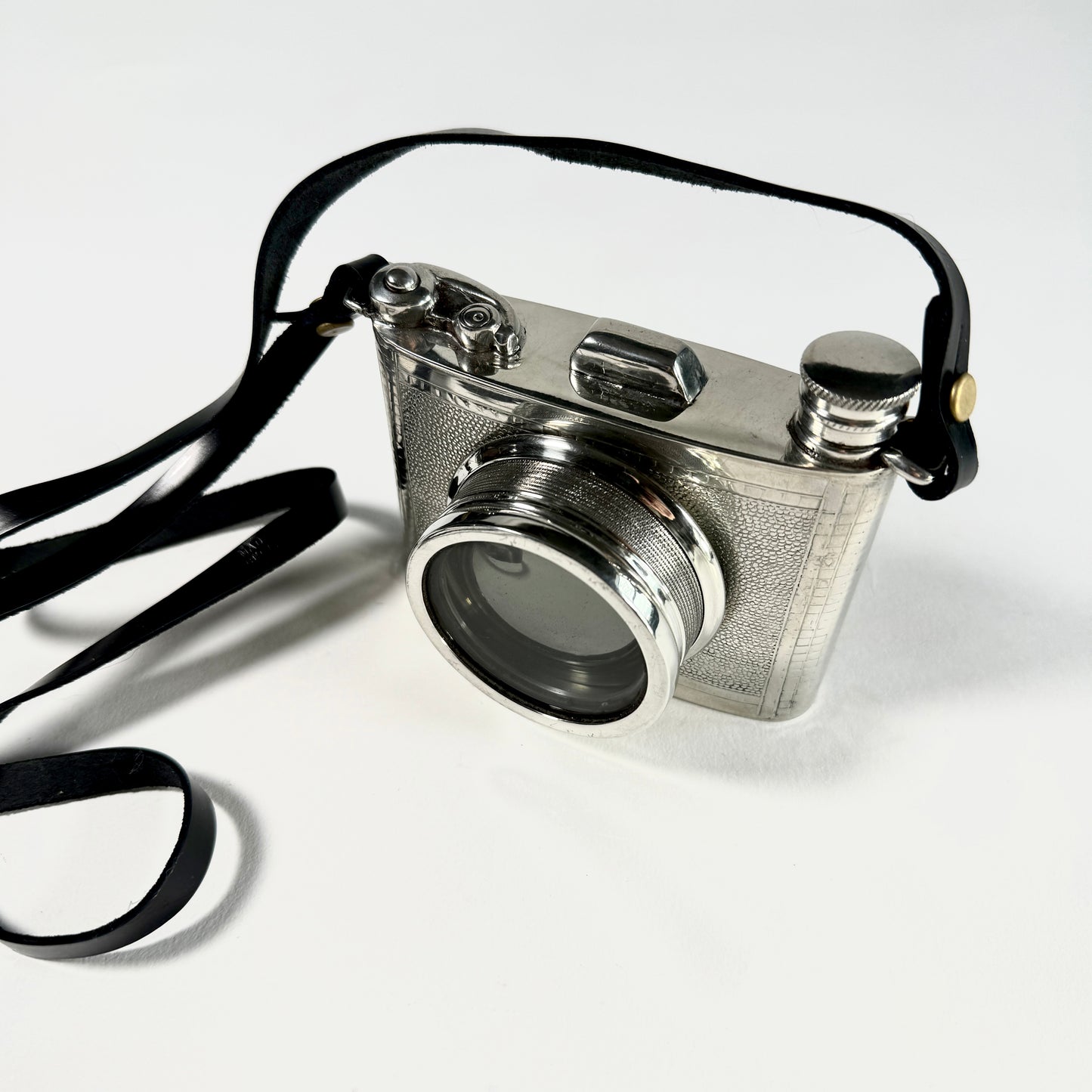 English Pewter Camera Flask Made in Sheffield England