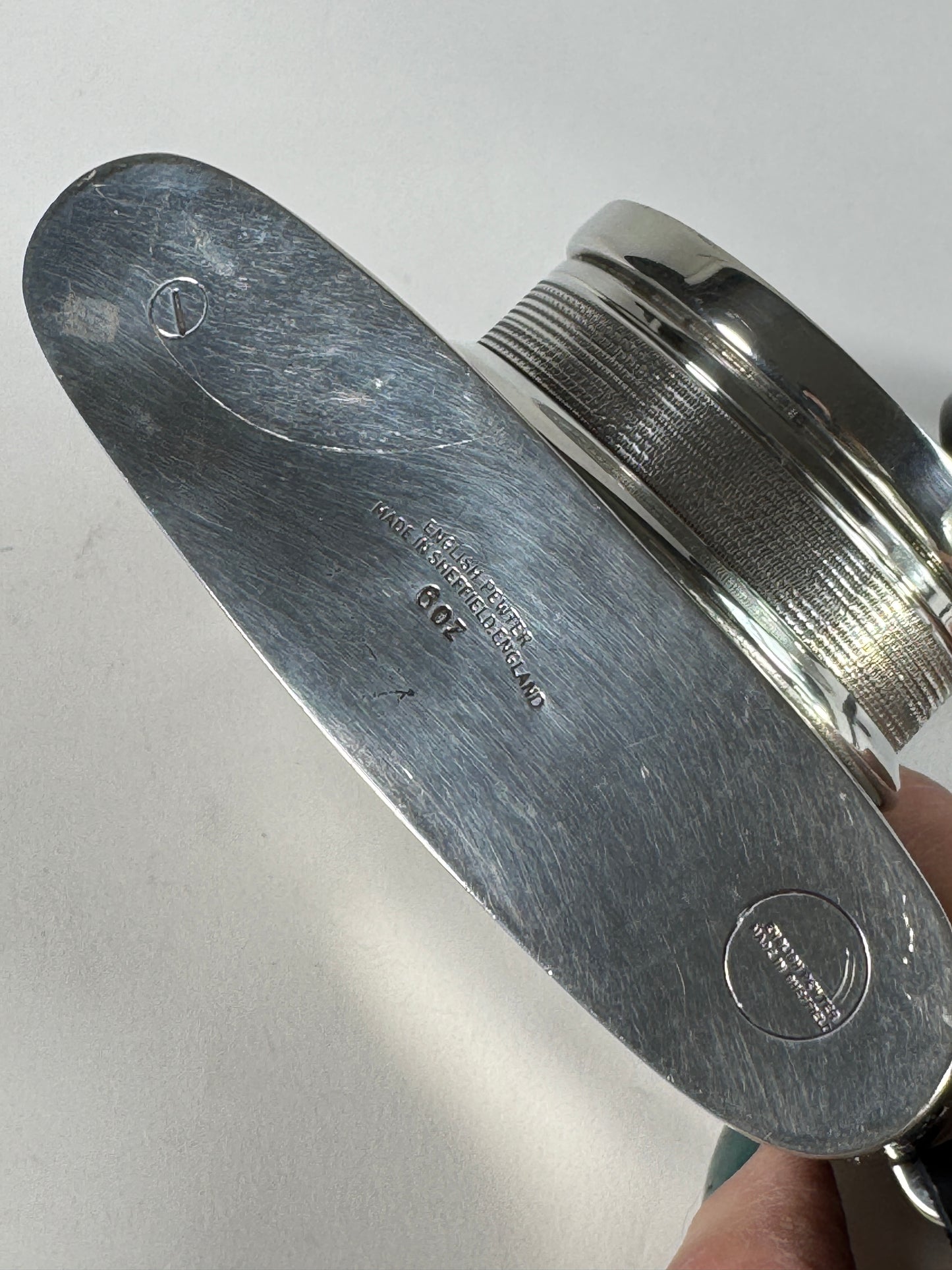 English Pewter Camera Flask Made in Sheffield England