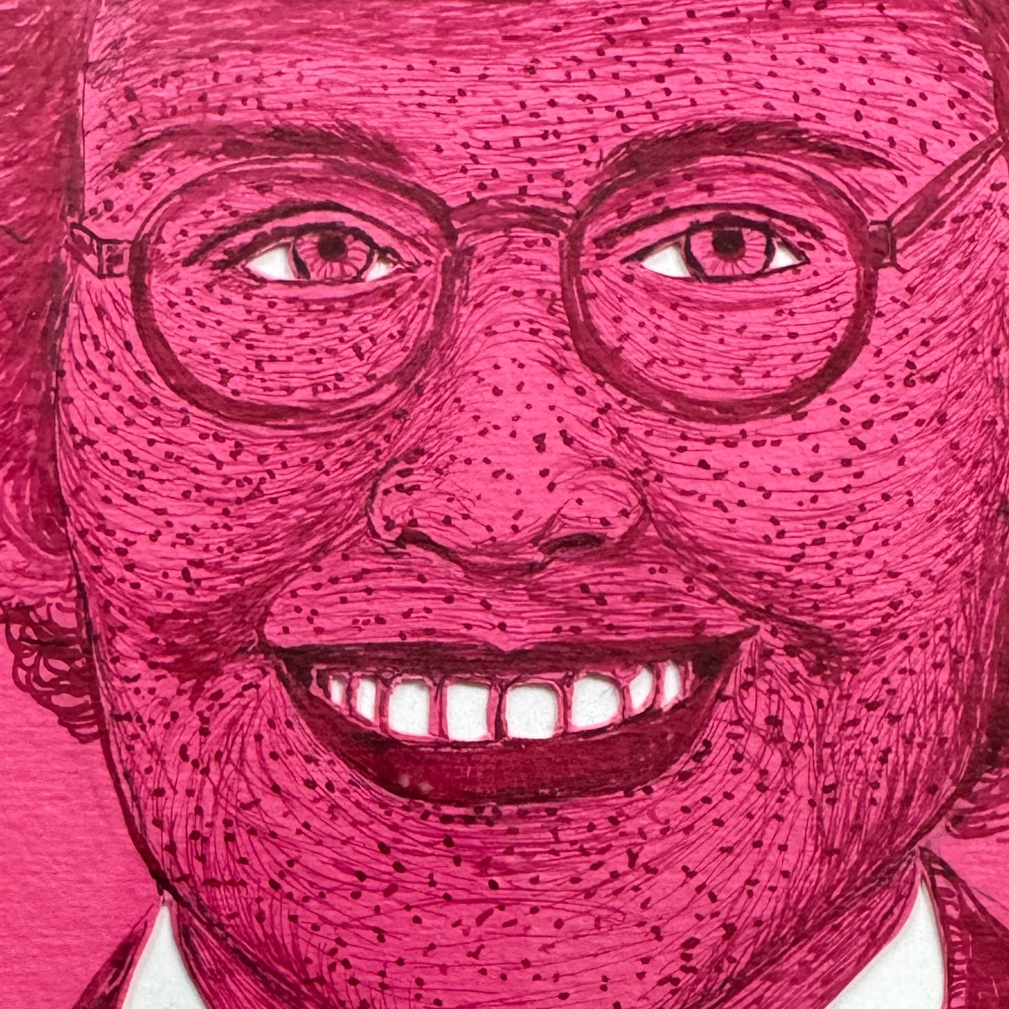 Navy Girl Ink Drawing