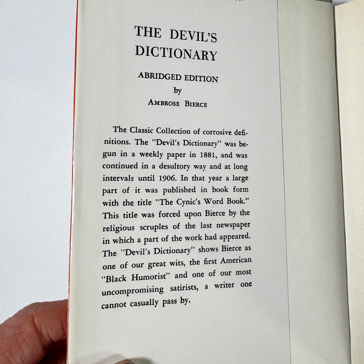 The Devil's Dictionary Book