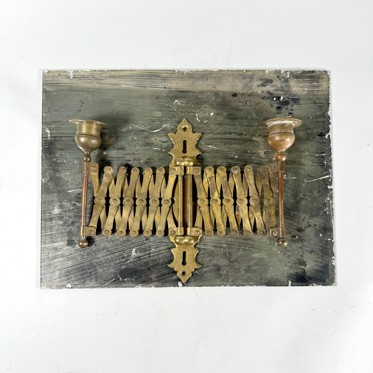 Antique Brass Expanding Piano Sconce