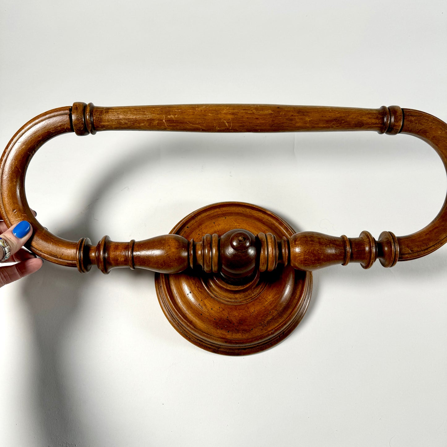 Antique French Wooden Rack Towels Blankets