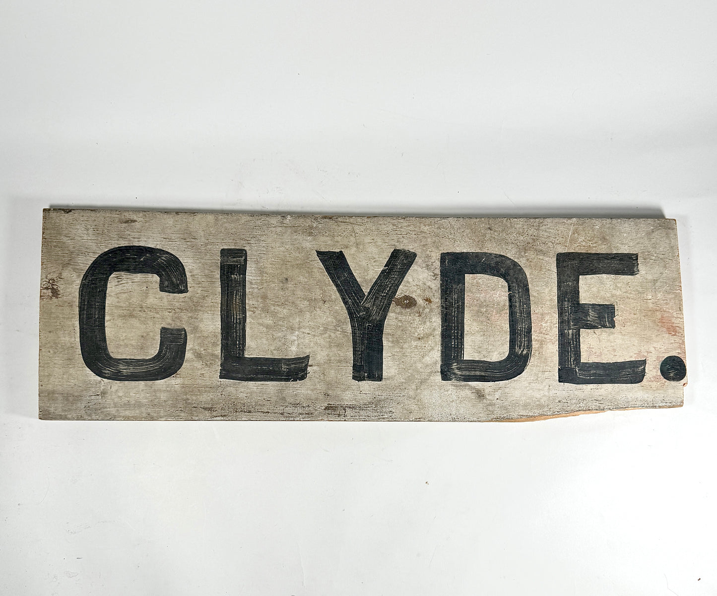 Handpainted "CLYDE" Sign