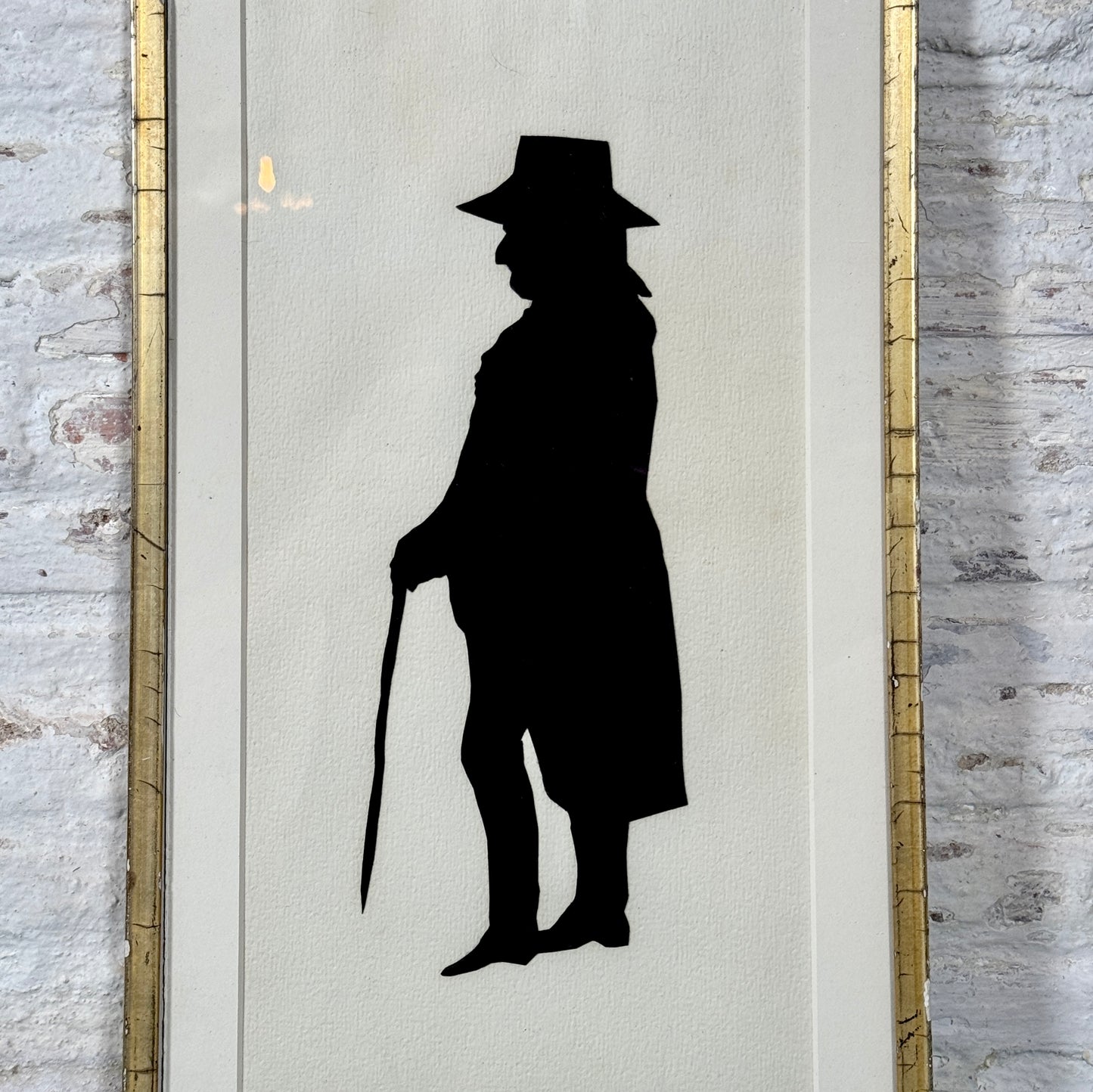 Antique Silhouette of A Gentleman, Gilt Frame