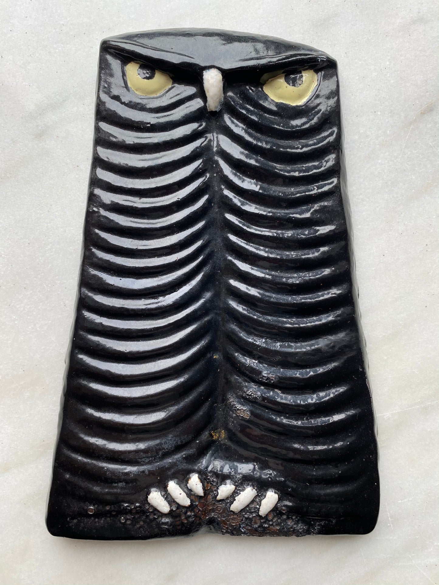 Handmade Ceramic Owl Monster, circa 1950