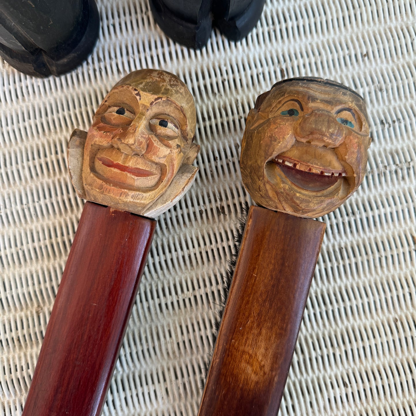 Vintage Folk Art Clothes Brush / Valet / Butler