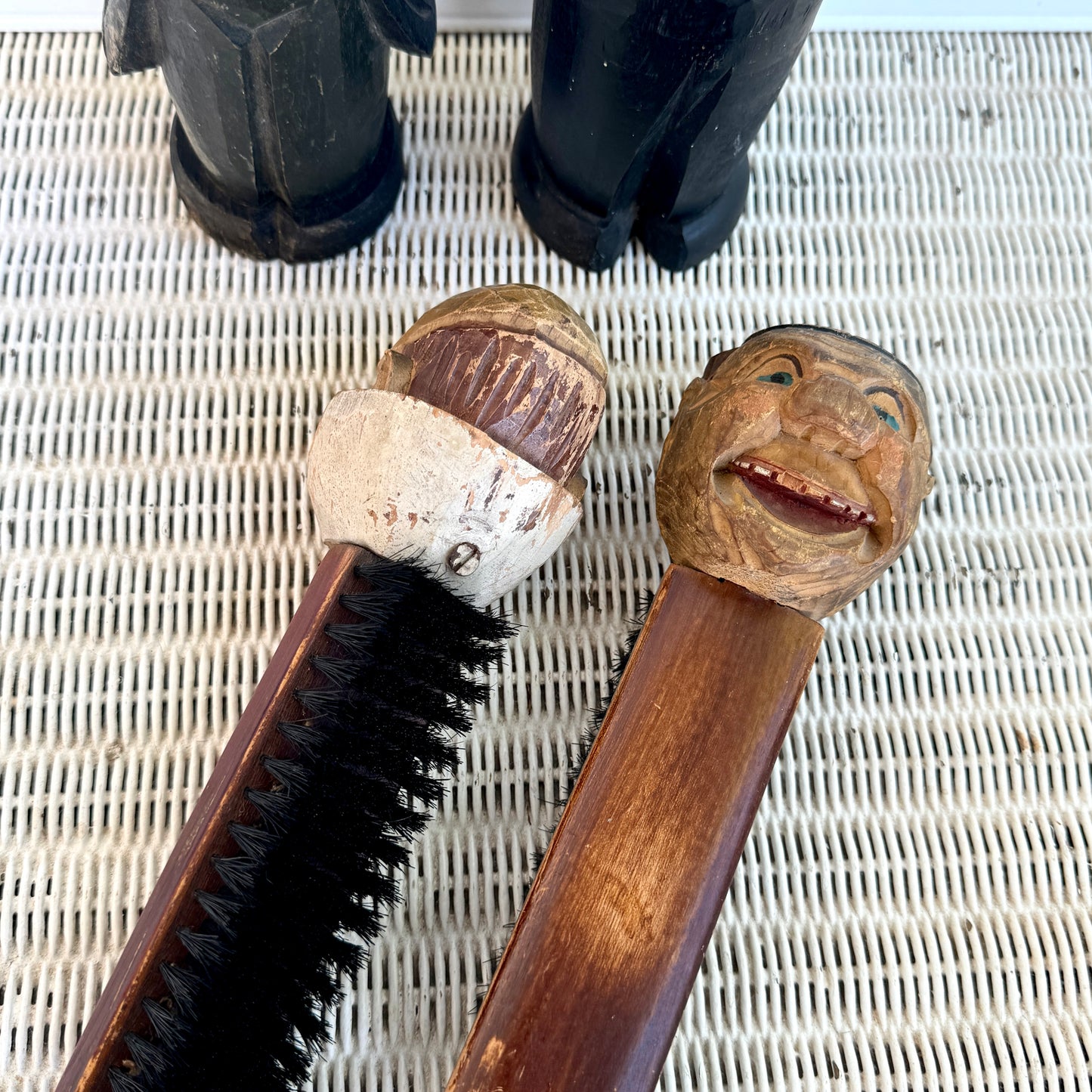 Vintage Folk Art Clothes Brush / Valet / Butler