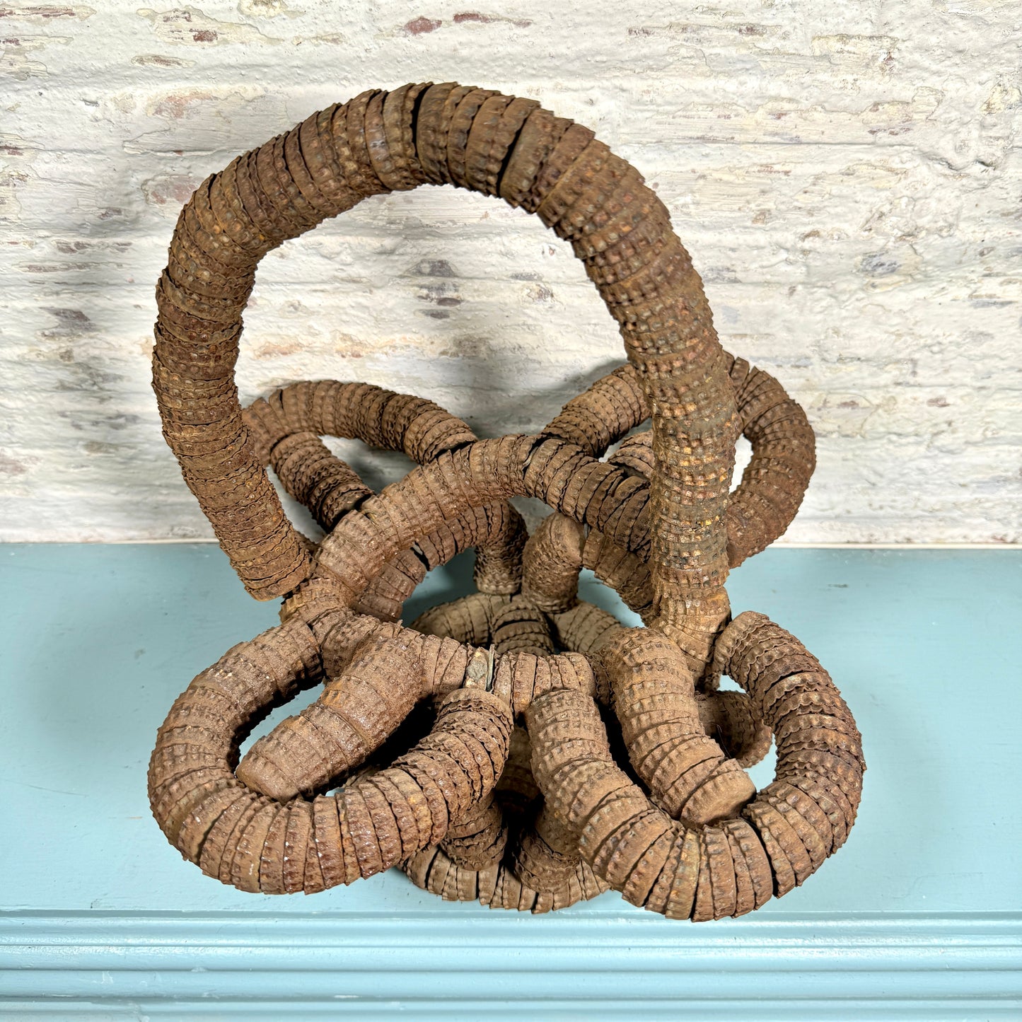 Vintage Tramp Art Bottle Cap Basket