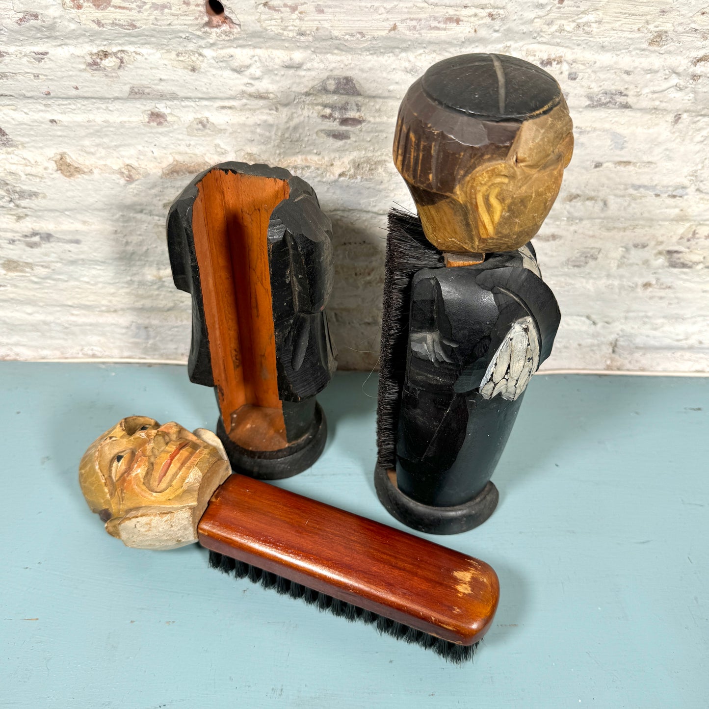 Vintage Folk Art Clothes Brush / Valet / Butler