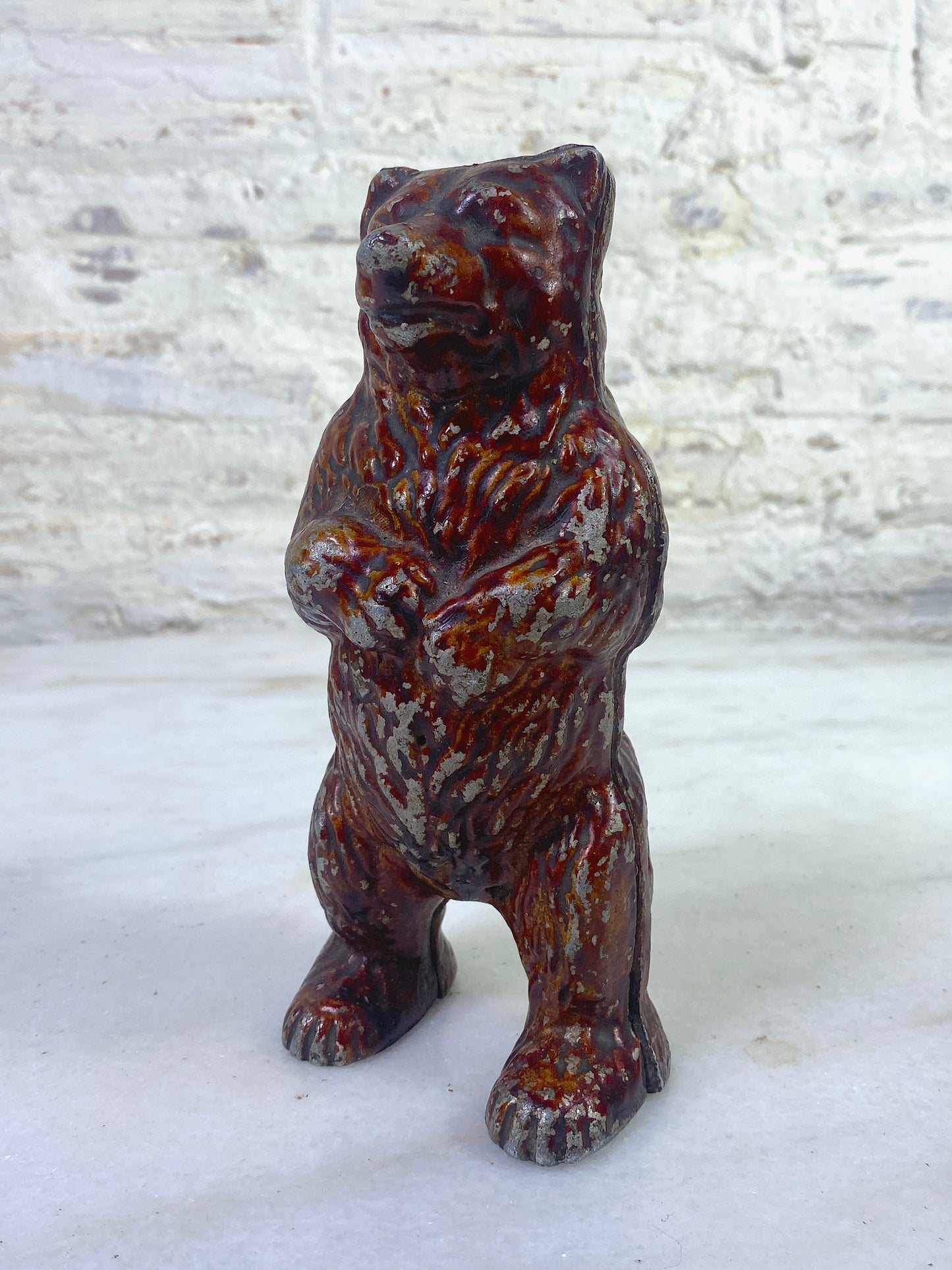 Vintage Metal Bear Bank