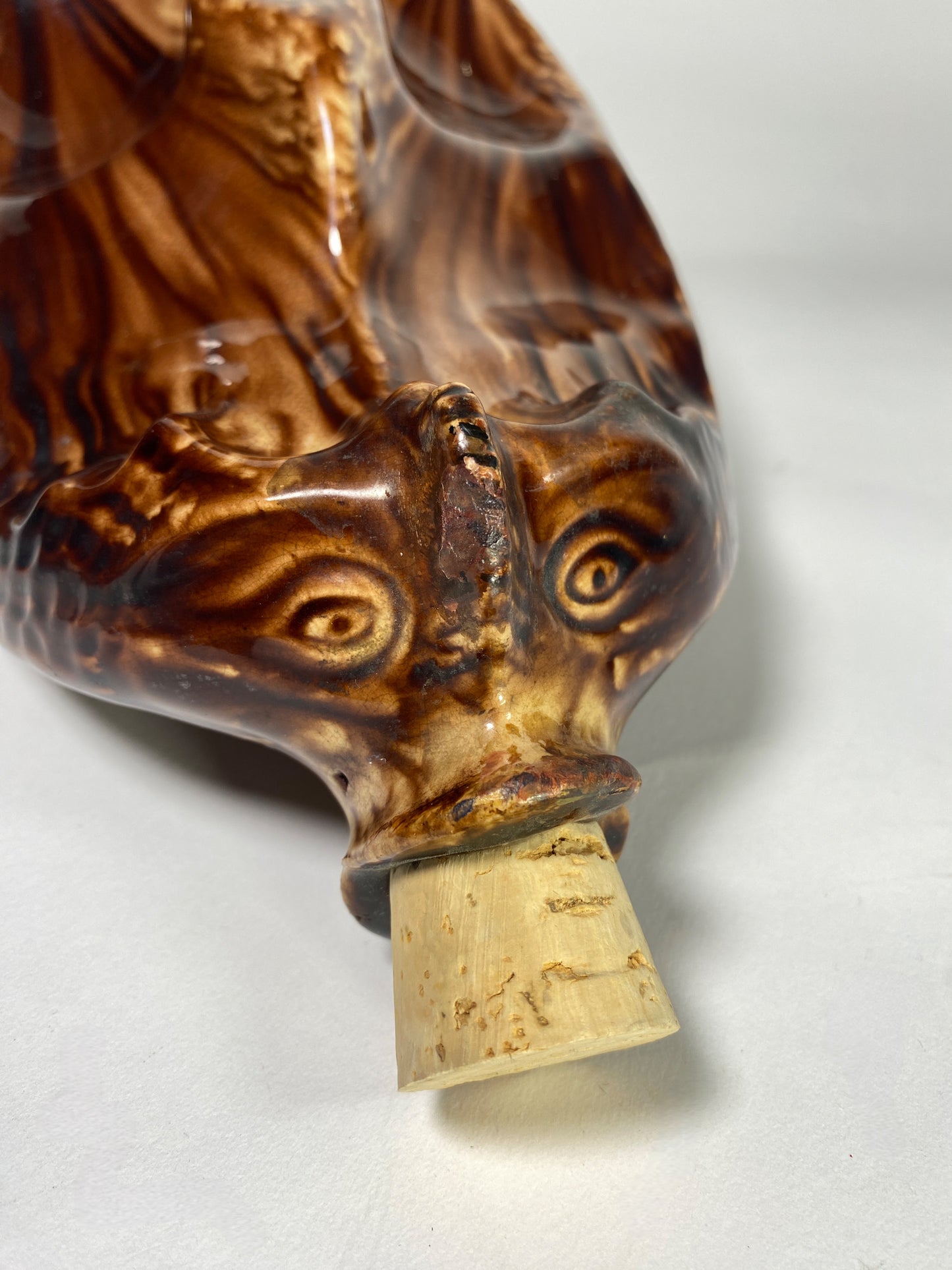 Antique Folk Art Bennington Foot Warmer, 1850's, Chicken