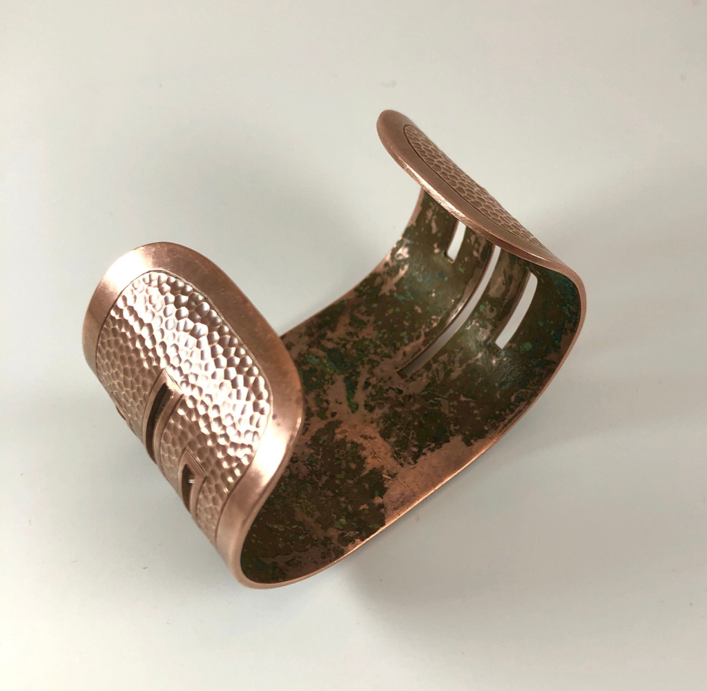 Copper Monogram Cuff Letter "H"