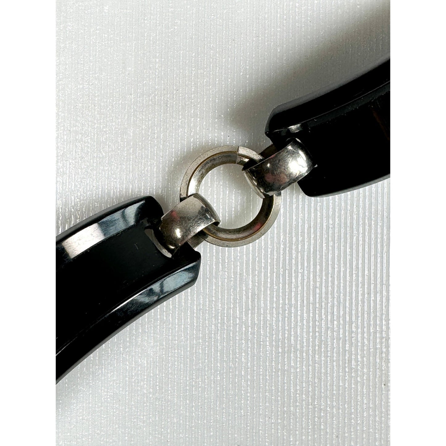 Bakelite Link Bracelet Unusual, Black