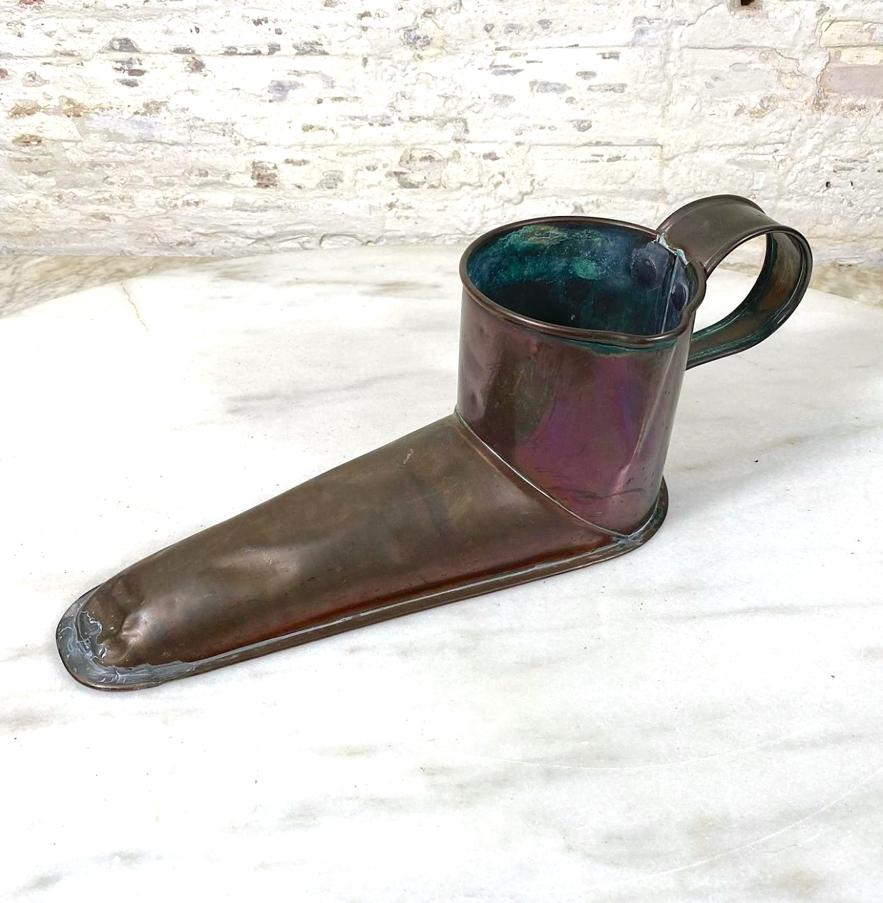 Antique Large Copper Still Boot / Still Jug Can