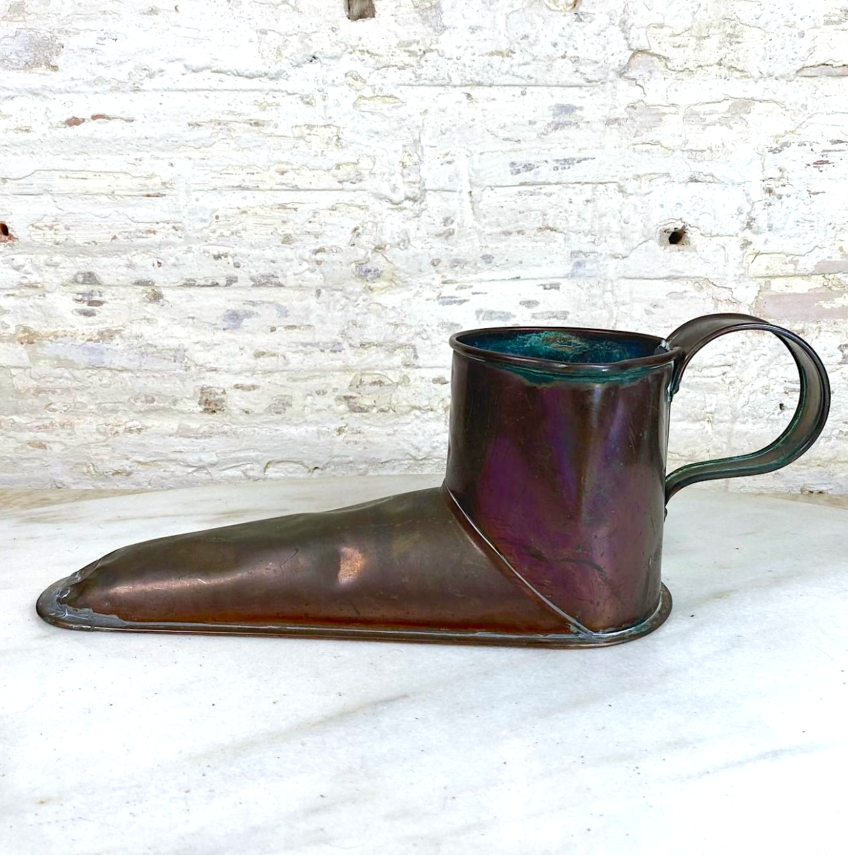 Antique Large Copper Still Boot / Still Jug Can
