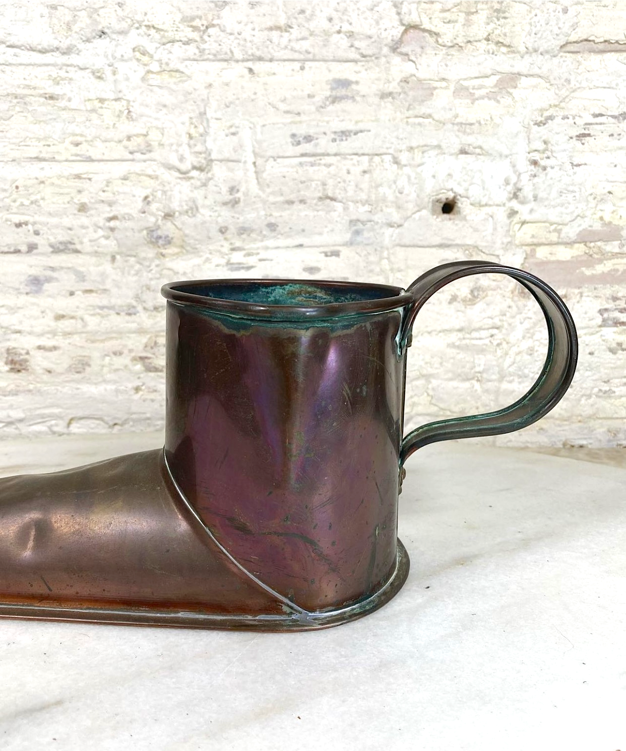 Antique Large Copper Still Boot / Still Jug Can
