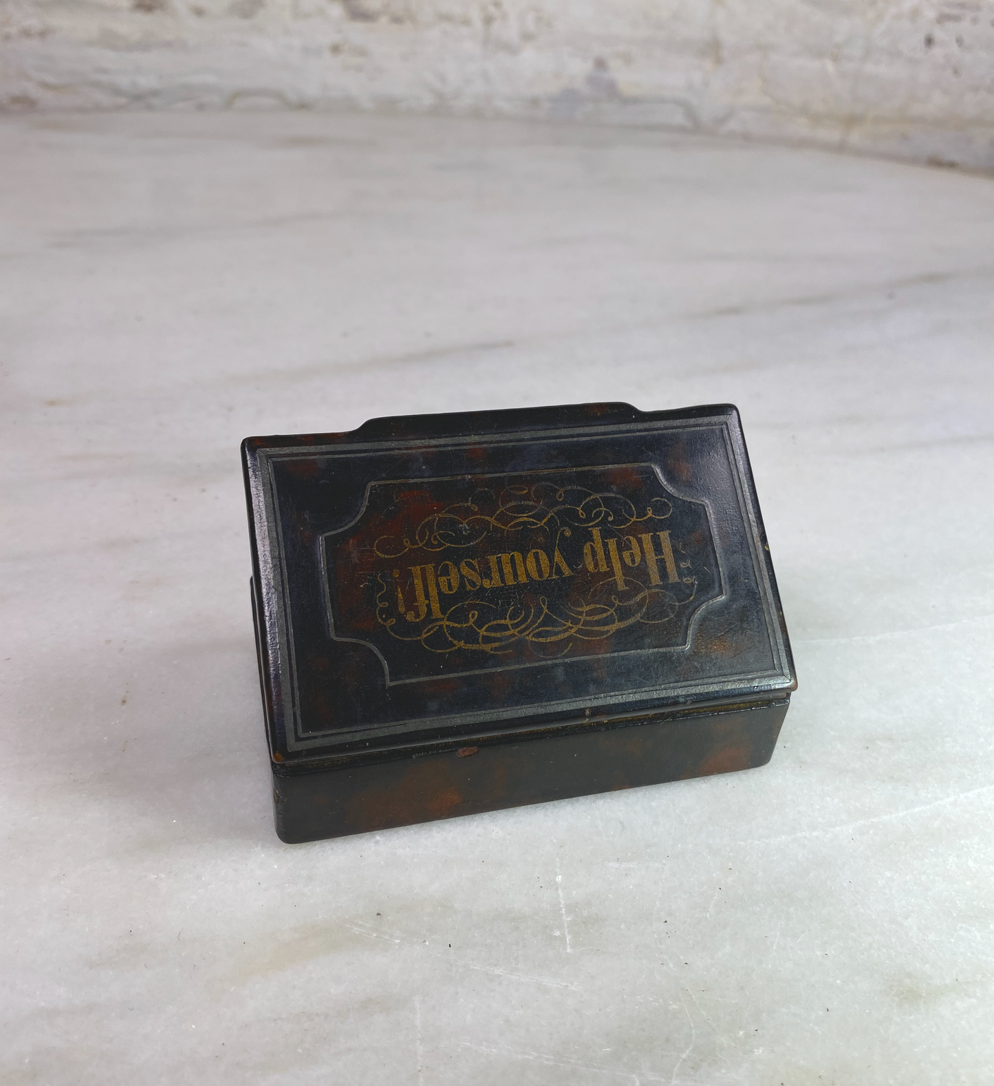 Antique Snuff Box with Hinged Lid