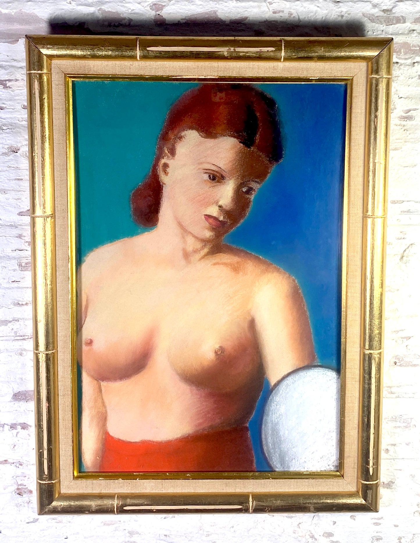 Pastel Nude with Gilded Frame Vivid