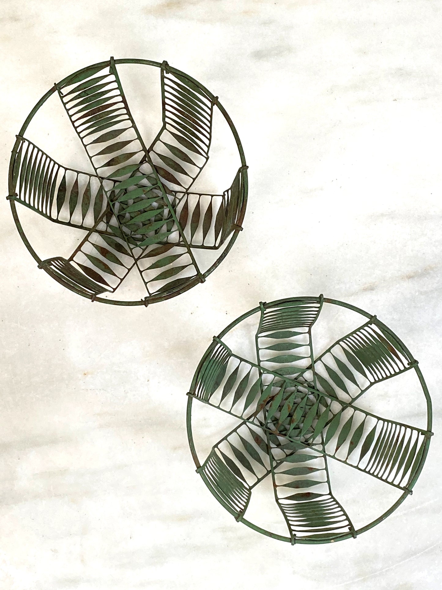 Metal Green Open Baskets