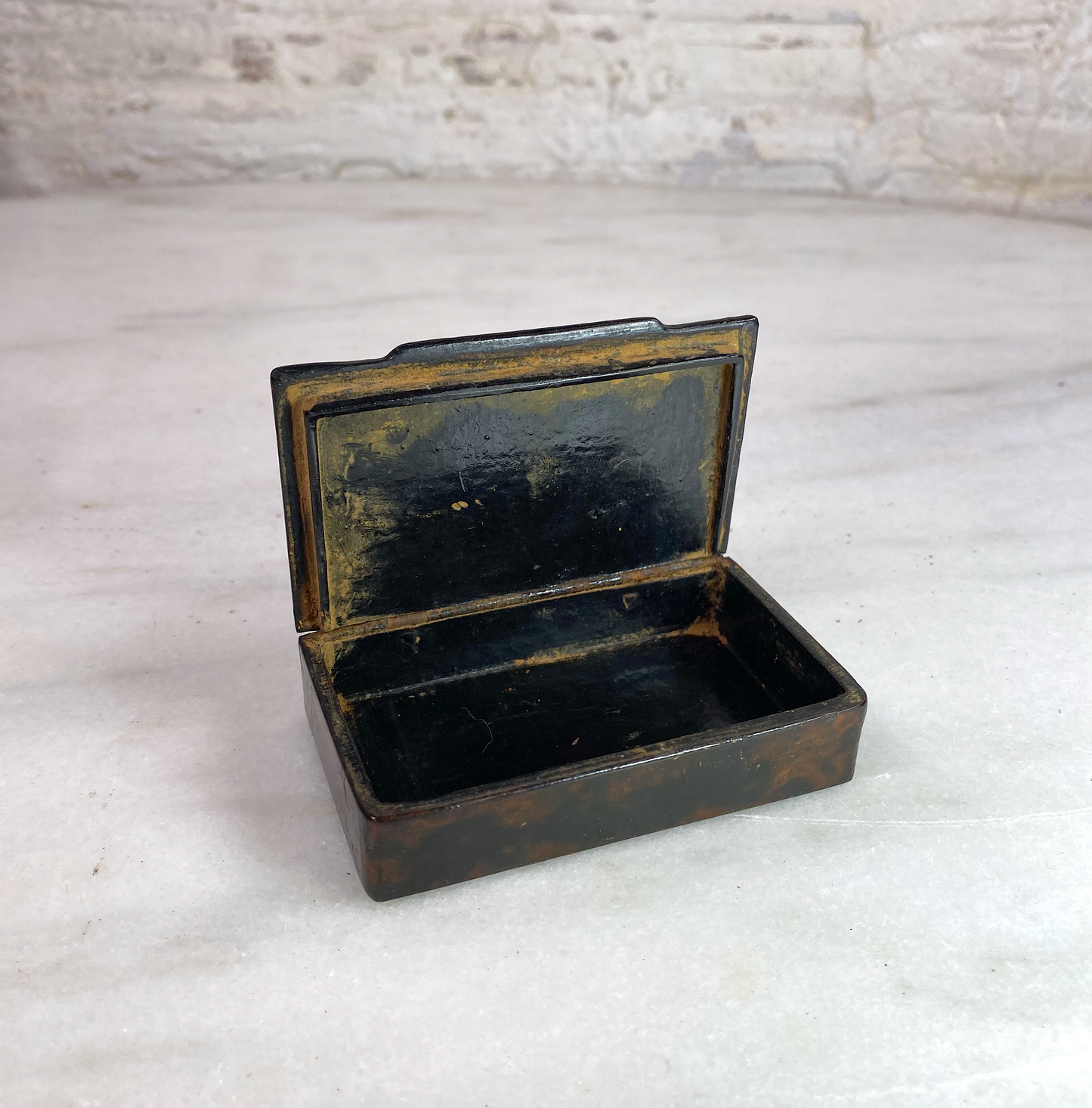 Antique Snuff Box with Hinged Lid