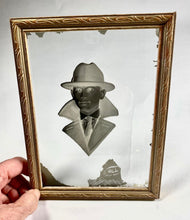 Load image into Gallery viewer, Manipulated Negative Film Noir Man in Hat
