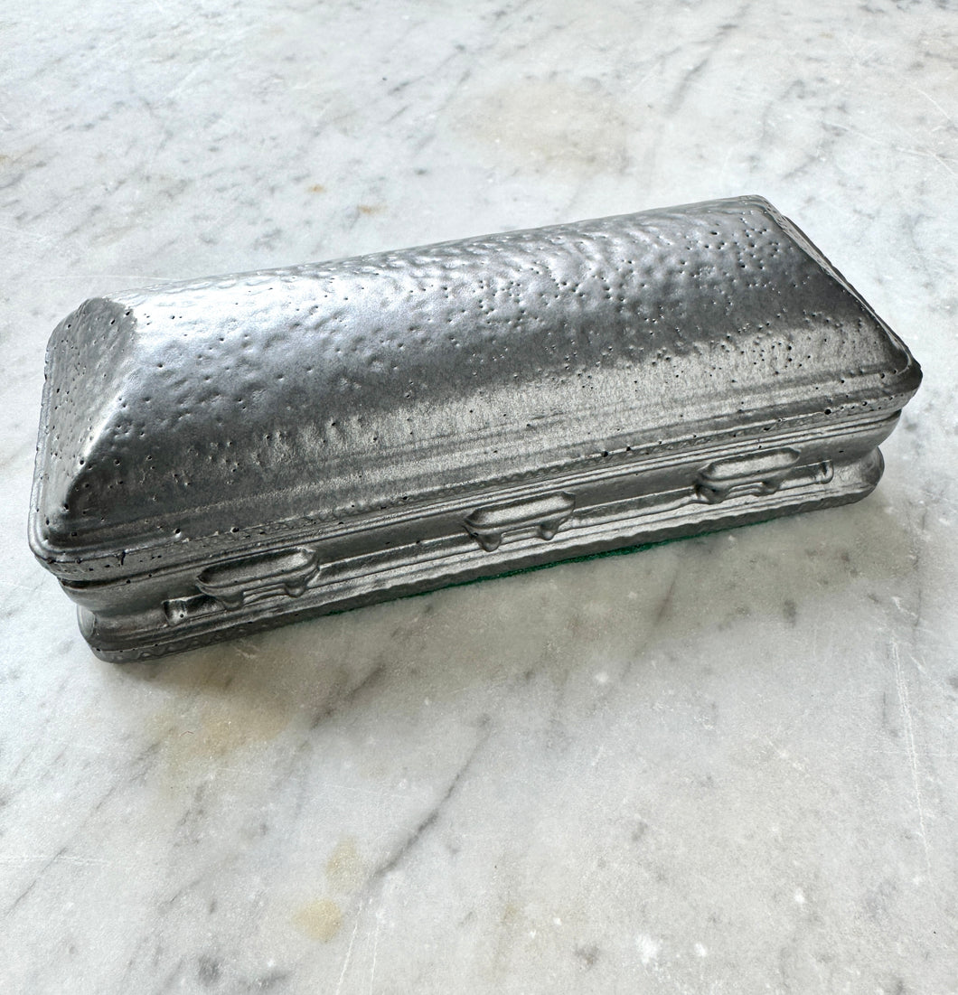 Vintage Casket Salesman Sample Advertising Paperweight