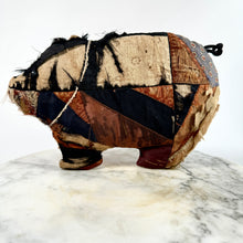 Load image into Gallery viewer, Folk Art Crazy Quilt Stuffed Pig Pillow
