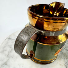 Load image into Gallery viewer, Antique Lusterware &quot;Make-Do&quot; Copper Pitcher
