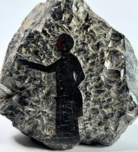 Load image into Gallery viewer, Obsidian Rock Carving Abe President Preacher
