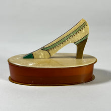 Load image into Gallery viewer, Vintage Celluloid Dresser Box with Shoe Topper
