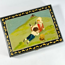 Load image into Gallery viewer, Jack &amp; Jill Painted Folk Art Cigar Box by Sally Nolan
