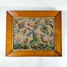 Load image into Gallery viewer, Vintage Needlepoint Flora and Fauna with Animals
