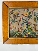 Load image into Gallery viewer, Vintage Needlepoint Flora and Fauna with Animals
