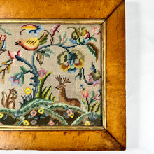 Load image into Gallery viewer, Vintage Needlepoint Flora and Fauna with Animals
