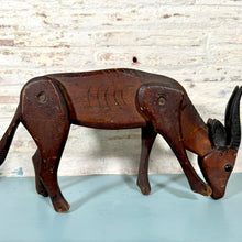 Load image into Gallery viewer, Vintage Wood Articulated Antelope
