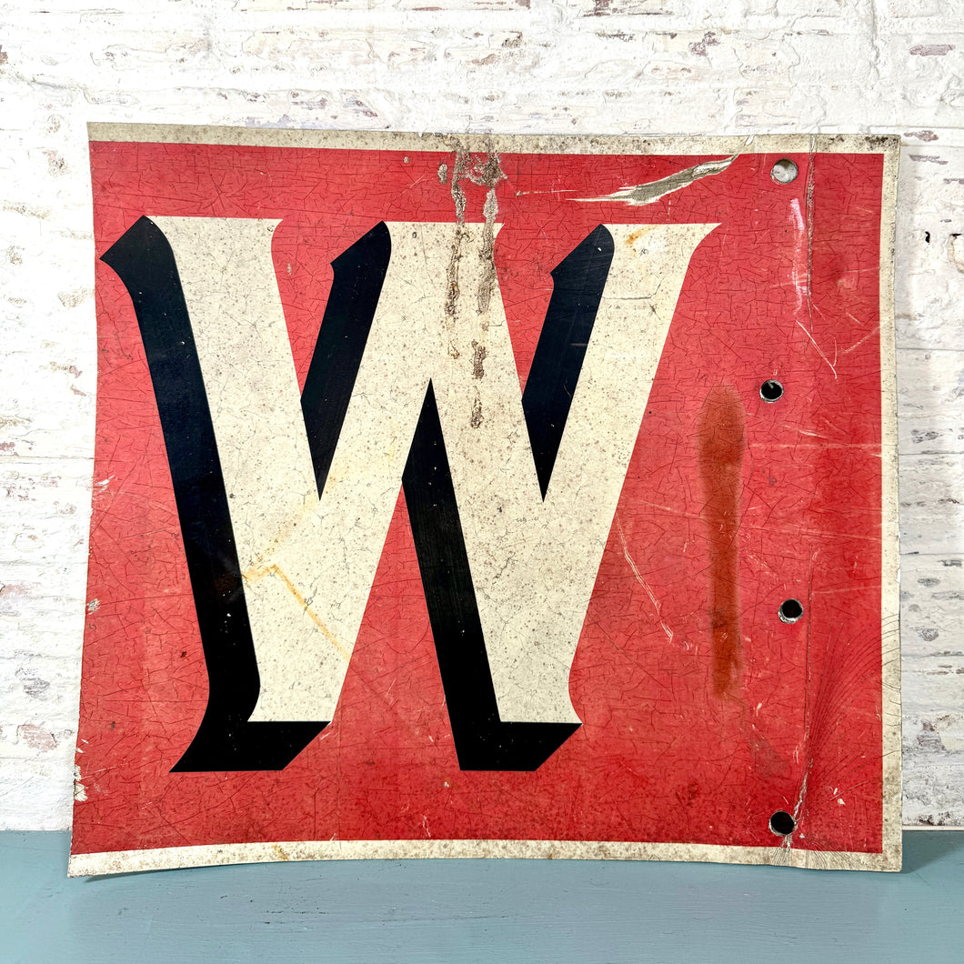 W Letter Sign