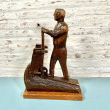 Load image into Gallery viewer, Vintage Wood Carved Working Man Primitive
