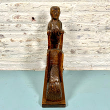 Load image into Gallery viewer, Vintage Wood Carved Working Man Primitive
