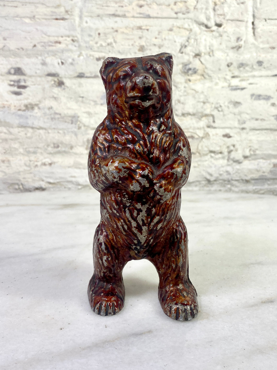 Vintage Metal Bear Bank